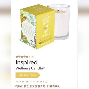 Bee Lucia Inspired Clove Lemongrass Cinnamon Wellness Glass Candle Citrine